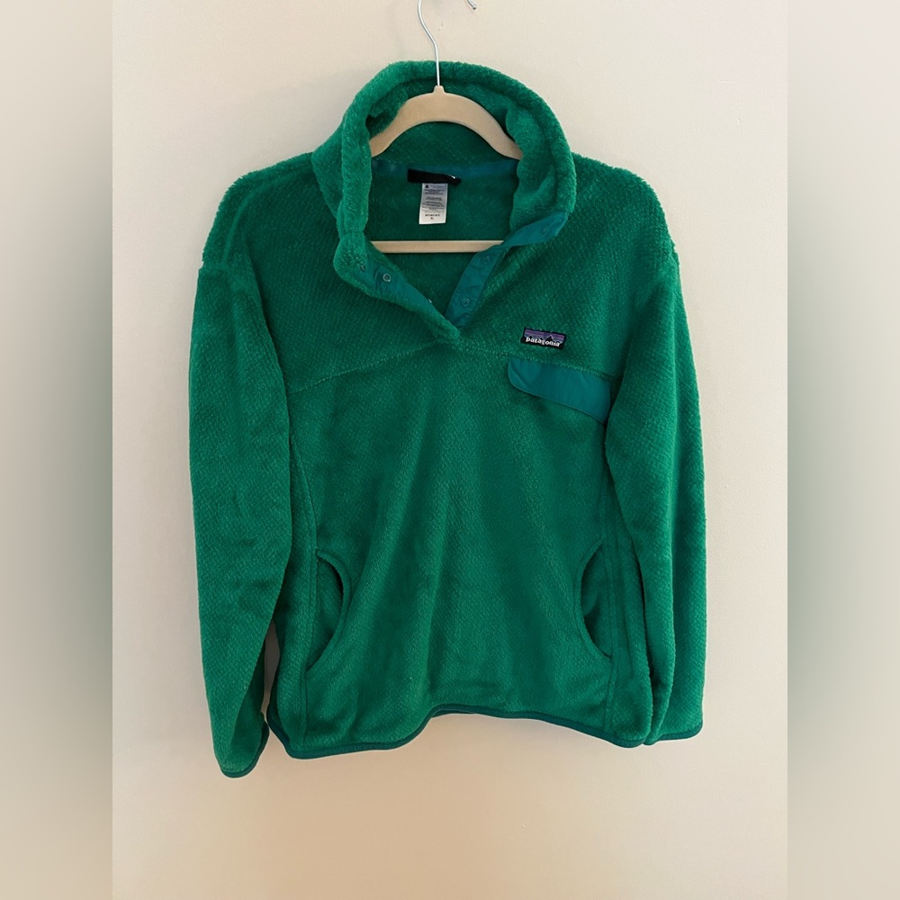 Patagonia Green Re-Tool Snap Fleece Pullover. Size XL.